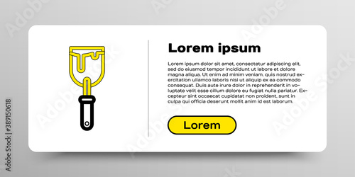 Line Putty knife icon isolated on white background. Spatula repair tool. Spackling or paint instruments. Colorful outline concept. Vector.