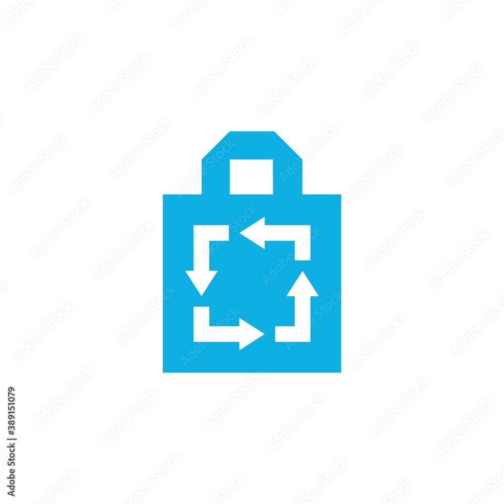 recycle tote bag logo vector icon illustration recycle tote bag logo vector icon illustration
