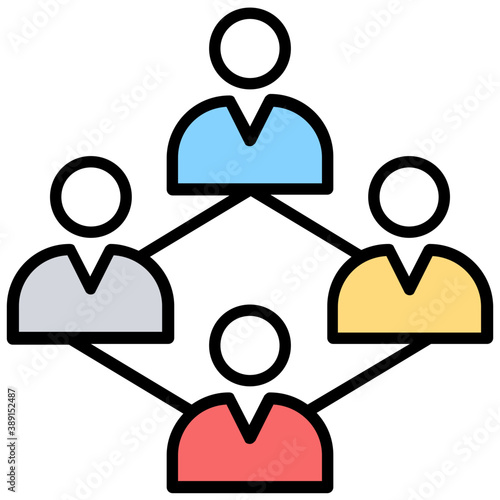 
A group of people connected through affiliate marketing 
