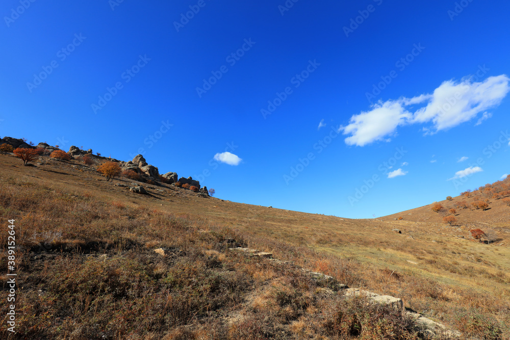 Natural scenery of Qingshan Park in Keshiketeng World Geopark, Inner Mongolia