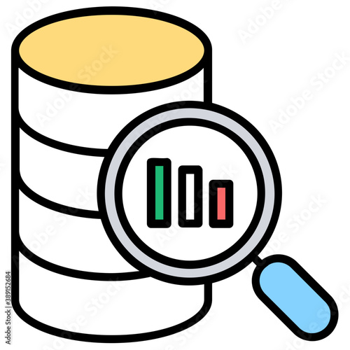 
Database mainframe connected to multiple computer screens, data mining and patterns icon
