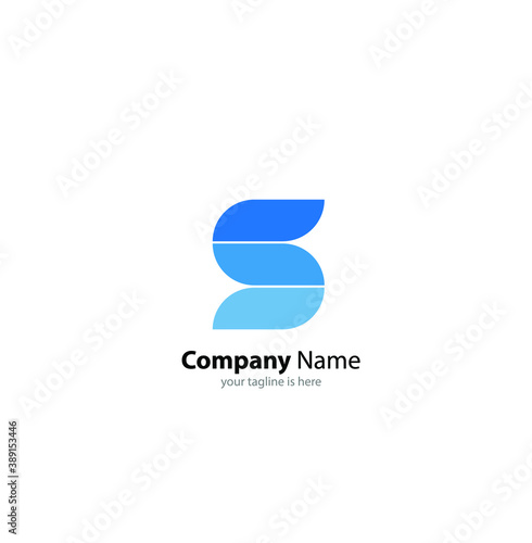 the simple elegant logo of letter s with white background