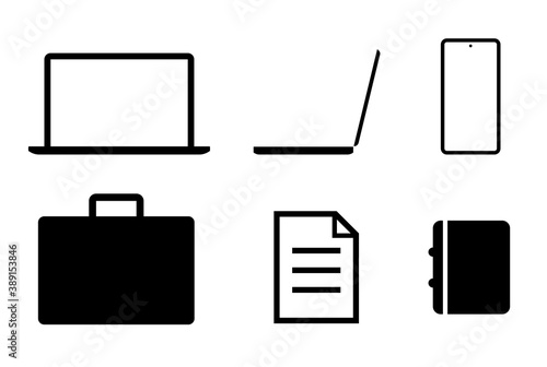 アイコン　ビジネス　持ち物