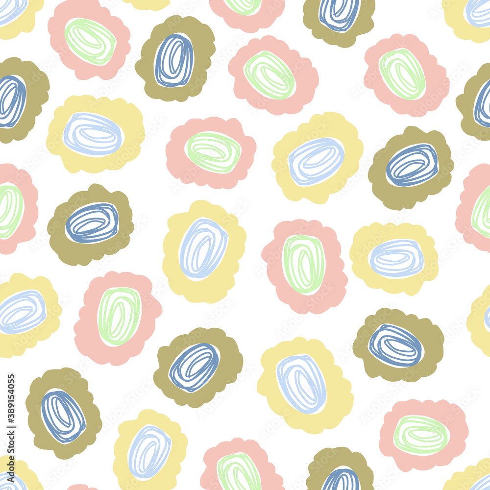 seamless multicolour pattern background with hand draw multicolour flower blooming seamless multicolour pattern background with hand draw multicolour flower blooming