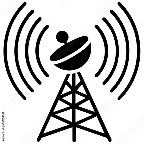 

Flat icon design of wireless router network
