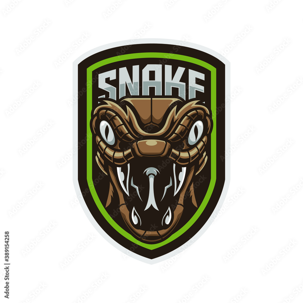 Obraz premium snake head mascot illustration