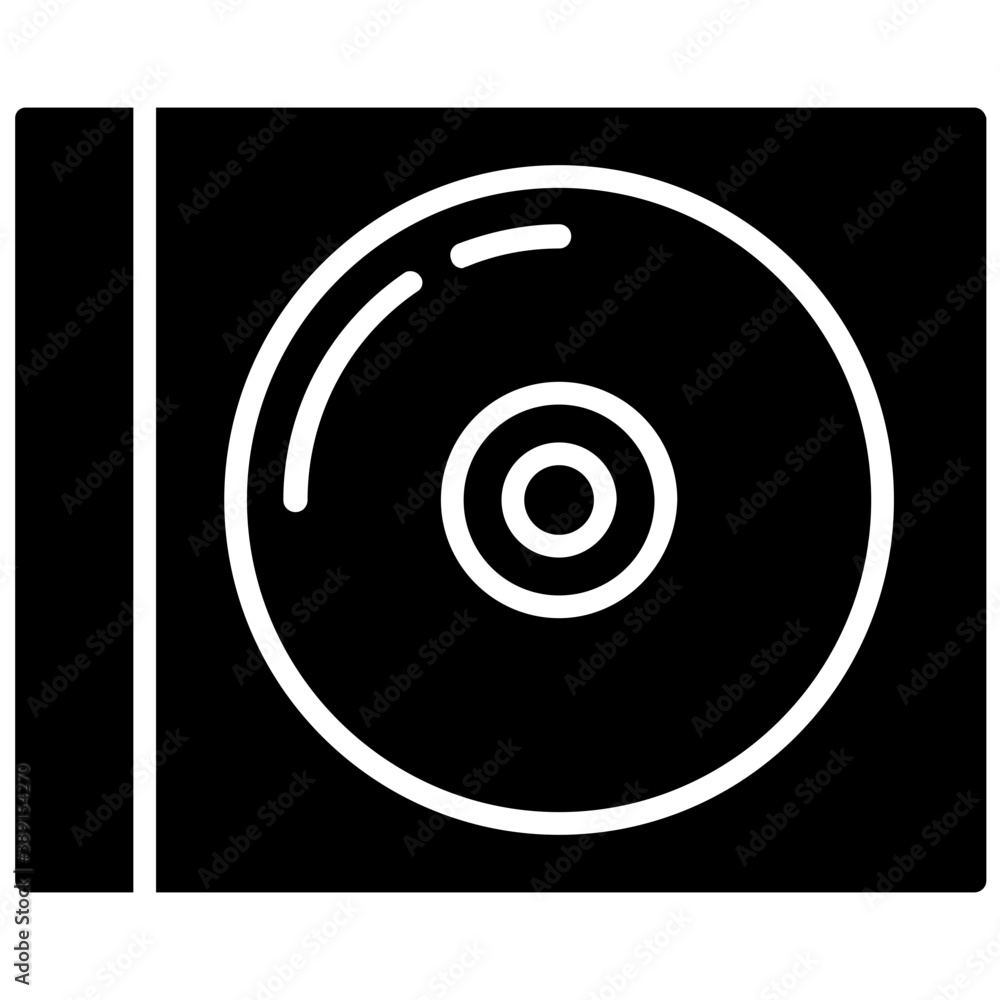 A simple flat icon design of a compact disk
A simple flat icon design of a compact disk