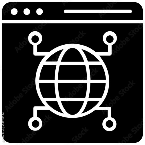 
Application programming interface integration flat icon 
