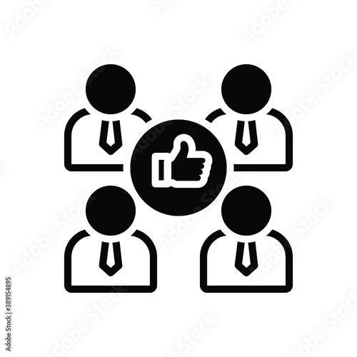 Black solid icon for satisfy