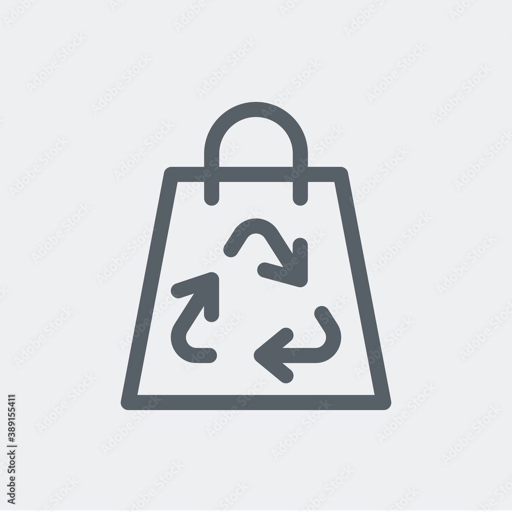Recycle packaging icon isolated on background. The environment symbol modern, simple, vector, icon for website design, mobile app, ui. Vector Illustration Recycle packaging icon isolated on background. The environment symbol modern, simple, vector, icon for website design, mobile app, ui. Vector Illustration