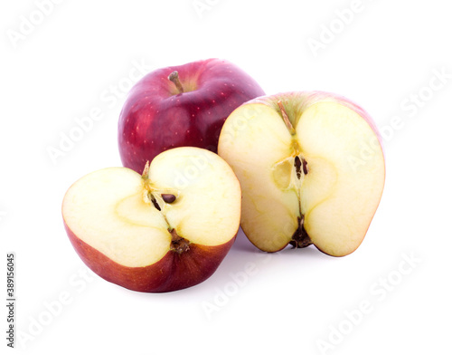 Red apples isolated on the white background