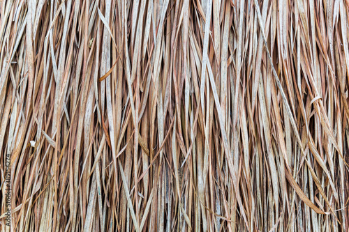 Old grass roof, close-up photos in Thailand.