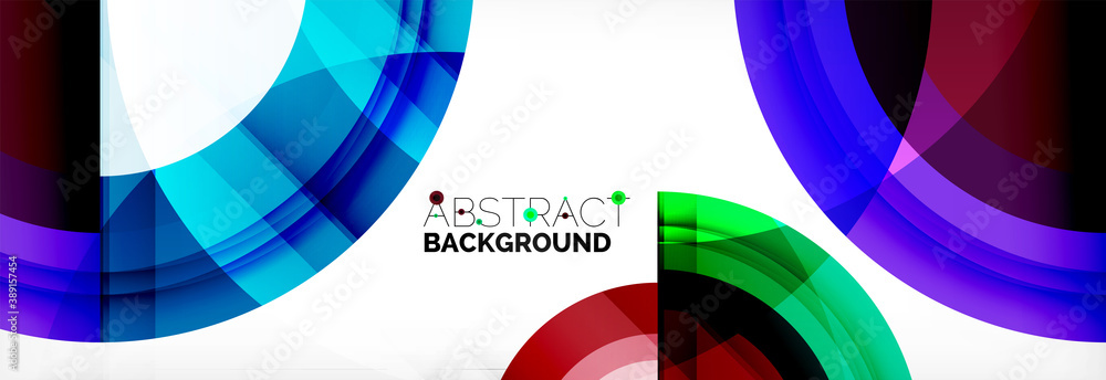 Round shapes, triangles and circles. Modern abstract background Round shapes, triangles and circles. Modern abstract background