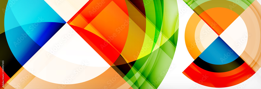Round shapes, triangles and circles. Modern abstract background Round shapes, triangles and circles. Modern abstract background