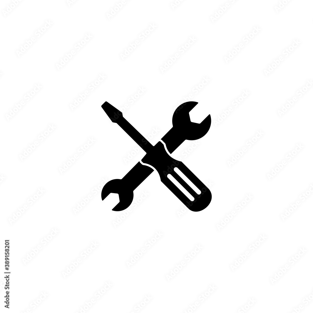 Repair icon vector. Wrench and screwdriver icon Repair icon vector. Wrench and screwdriver icon
