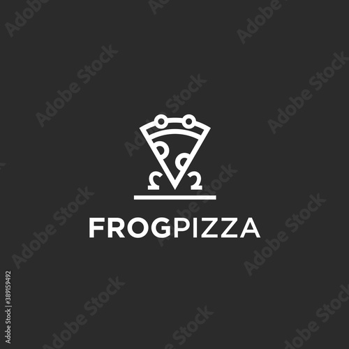 abstract frog logo. leaf icon
