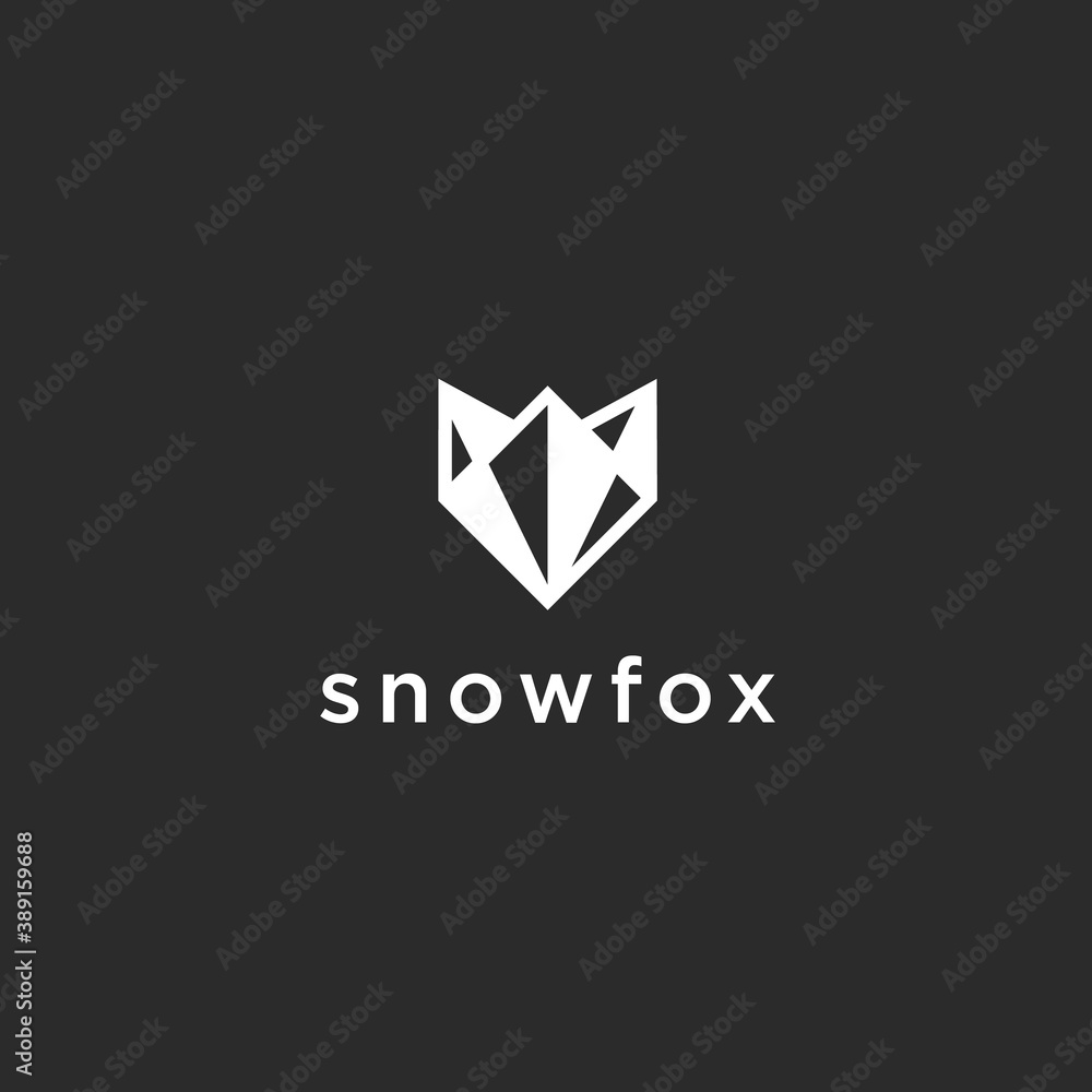 abstract fox logo. crystal icon abstract fox logo. crystal icon