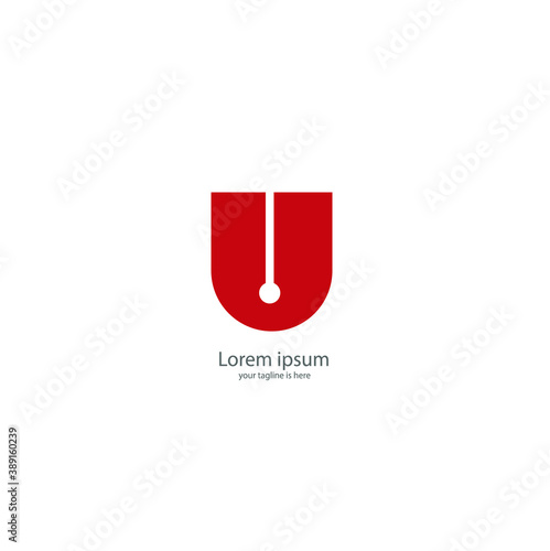 letter u modern logo concept with white background