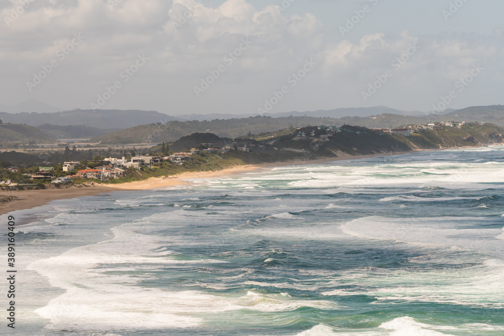 landscape view of Wilderness beach and residential area in the Garden Route of the Western Cape, South Africa landscape view of Wilderness beach and residential area in the Garden Route of the Western Cape, South Africa