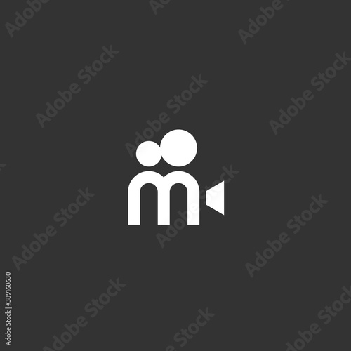 abstract film logo. movie icon