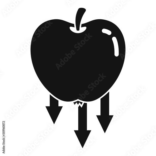 Apple gravity icon. Simple illustration of apple gravity vector icon for web design isolated on white background