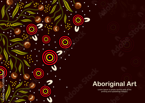 Aboriginal art banner background