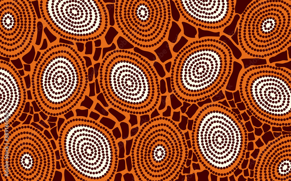 Aboriginal dot art vector background Aboriginal dot art vector background