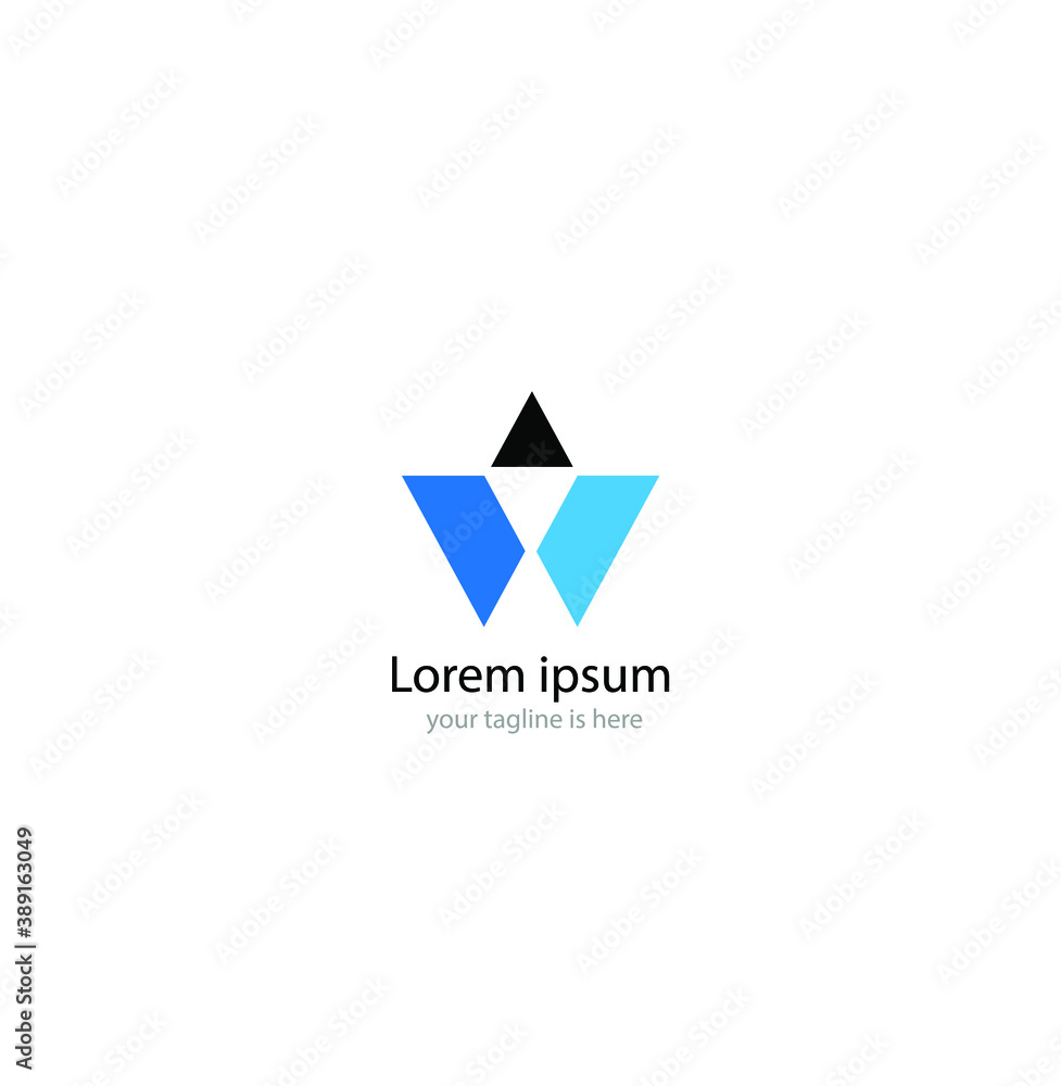 letter w elegant logo concept with white background letter w elegant logo concept with white background