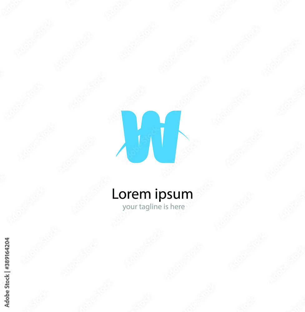letter w elegant logo concept with white background letter w elegant logo concept with white background
