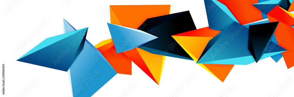 Triangle mosaic abstract background, 3d triangular low poly shapes. Geometric vector illustration for covers, banners, flyers and posters and other Triangle mosaic abstract background, 3d triangular low poly shapes. Geometric vector illustration for covers, banners, flyers and posters and other