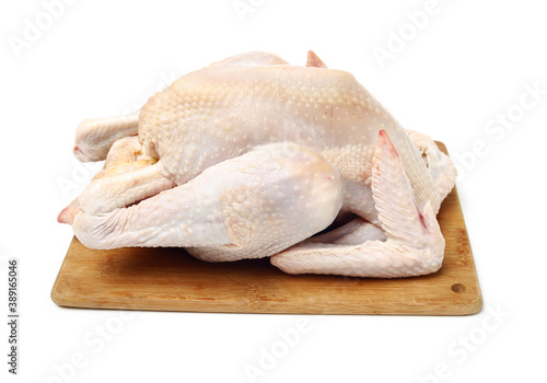 raw chicken isolated on white