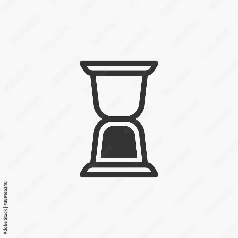 Hour glass icon isolated on background. Deadline symbol modern, simple, vector, icon for website design, mobile app, ui. Vector Illustration Hour glass icon isolated on background. Deadline symbol modern, simple, vector, icon for website design, mobile app, ui. Vector Illustration