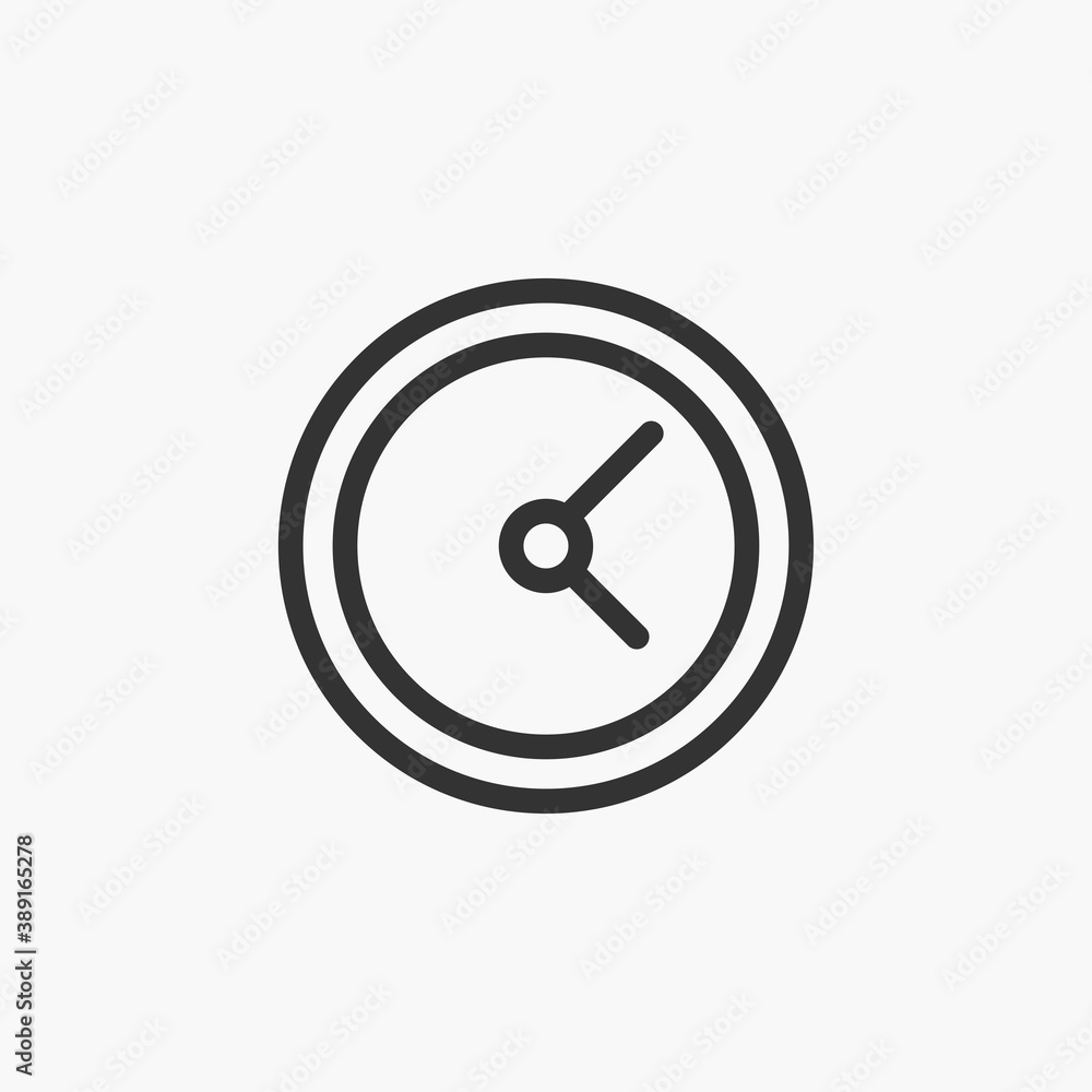 Clock icon isolated on background. Time symbol modern, simple, vector, icon for website design, mobile app, ui. Vector Illustration Clock icon isolated on background. Time symbol modern, simple, vector, icon for website design, mobile app, ui. Vector Illustration