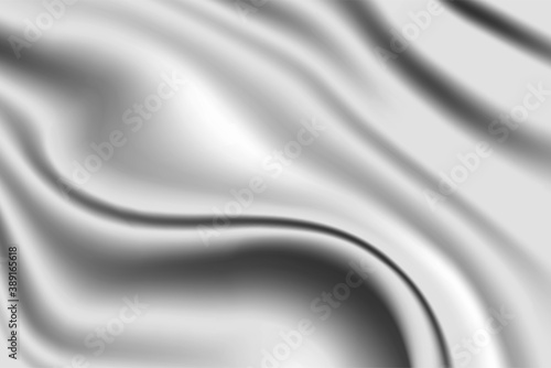 Silver abstract background, silky metallic golden waves, vector illustration.