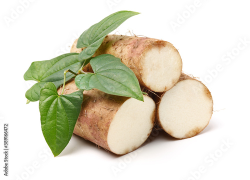 Photos Chinese yam on white background