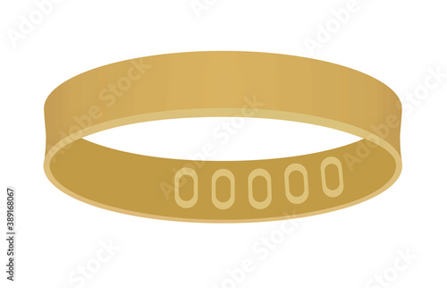 Brown bracelet blank. vector illustration