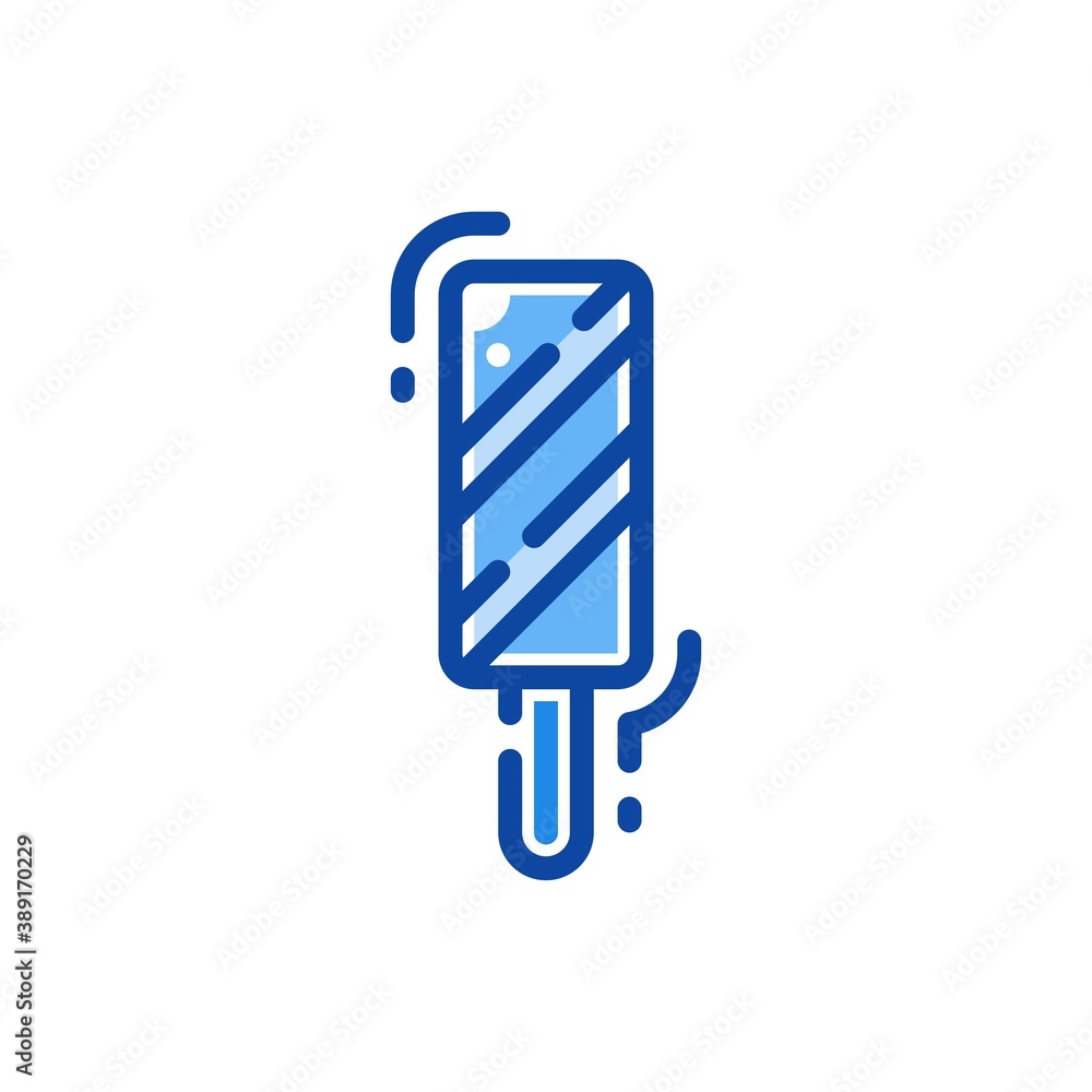 ice cream icon in filled line style isolated on white background. EPS 10 ice cream icon in filled line style isolated on white background. EPS 10