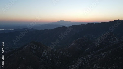 Aerial photography of Jinan Taishan Mountains