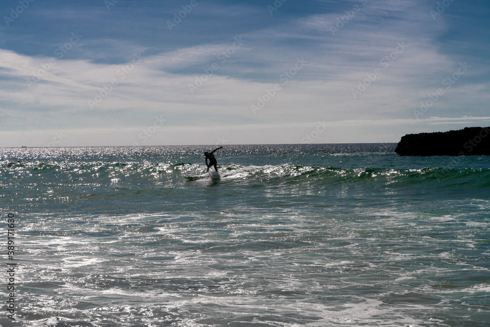 Man surfing on a beach