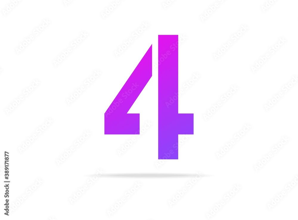 4 number logo icon design. For brand label, desing template elements, creative poster and more 4 number logo icon design. For brand label, desing template elements, creative poster and more