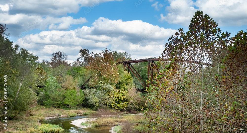 Railroad and bridge in Sequoyah County, Oklahoma Railroad and bridge in Sequoyah County, Oklahoma