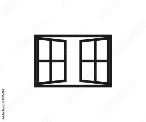 Window  Window Icon  Window Clipart  Window Silhouette  Window Symbol Icon Design. Window frames line icon set. Vector illustration.