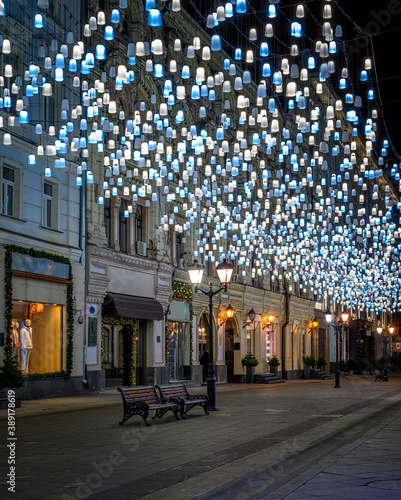 Photography Stoleshnikov lane in Moscow, Russia