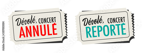 Désolé, concert annulé et reporté
