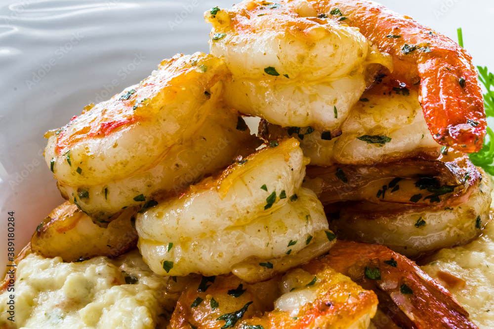 Gambas sautées et persillées 