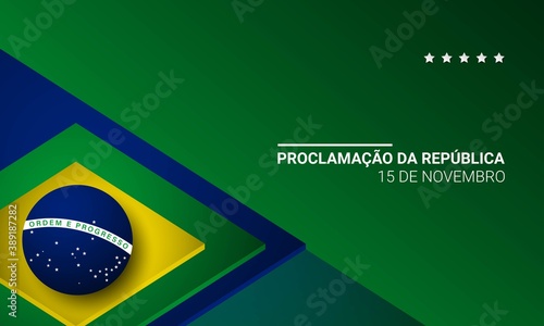 Brazil Republic Day Background. Vector Illustration.