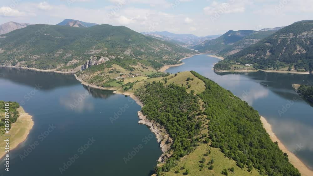 Aerial view of Arda River meander and Kardzhali Reservoir, Bulgaria Aerial view of Arda River meander and Kardzhali Reservoir, Bulgaria