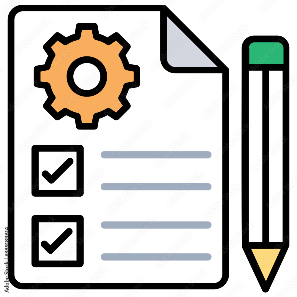  agenda list flat vector icon 
