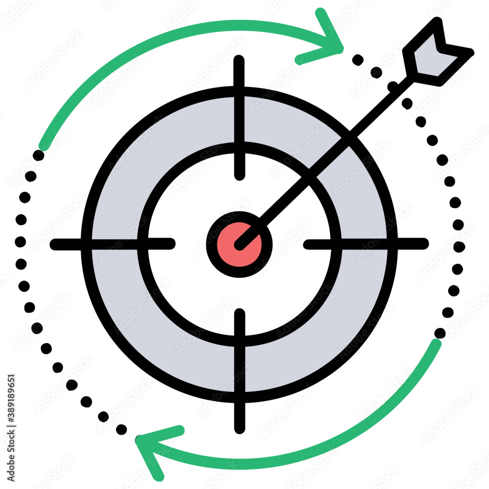 Flat icon design of target market
Flat icon design of target market