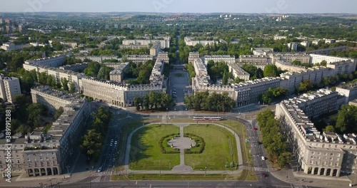 Nowa Huta central square in Krakow photo